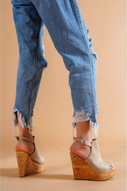 Kadın Arkası Açık Dolgu Topuklu Ayakkabı Athena 