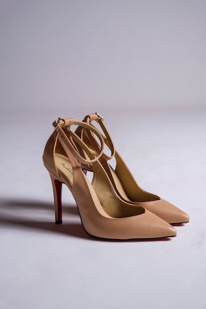 Kadın İnce Topuk Sivri Burun Topuklu Ayakkabı Bride 