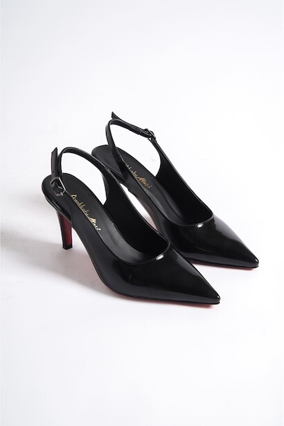 Kadın Arkası Açık Kısa Topuklu Ayakkabı Nelly