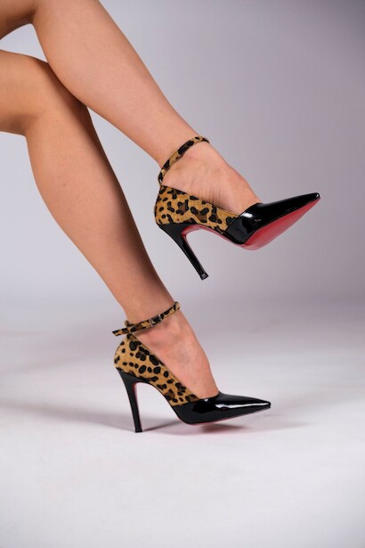 Kadın İnce Topuklu Baretli Ayakkabı Stiletto Calit 