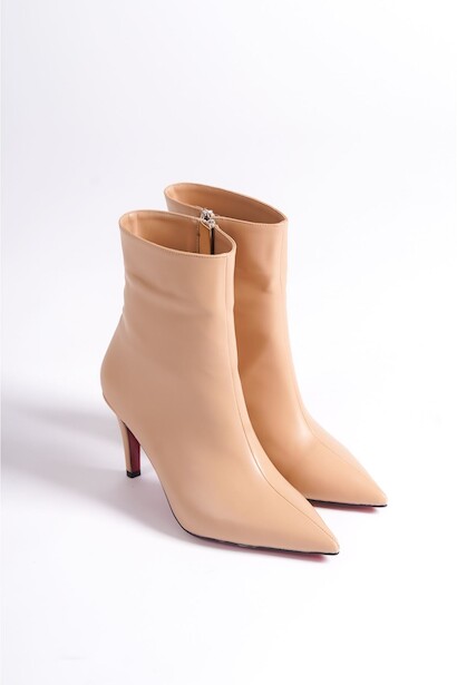 Kadın Kısa Topuklu Sivri Burun Bot Deco 