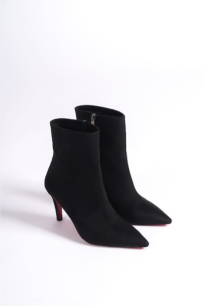 Kadın Kısa Topuklu Sivri Burun Bot Deco 