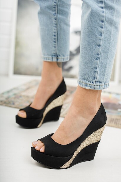 Kadın Burun Açık Dolgu Topuklu Ayakkabı Marvel 