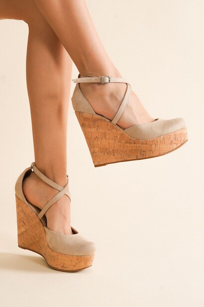 Kadın Çift Baret Dolgu Topuklu Ayakkabı Moon 