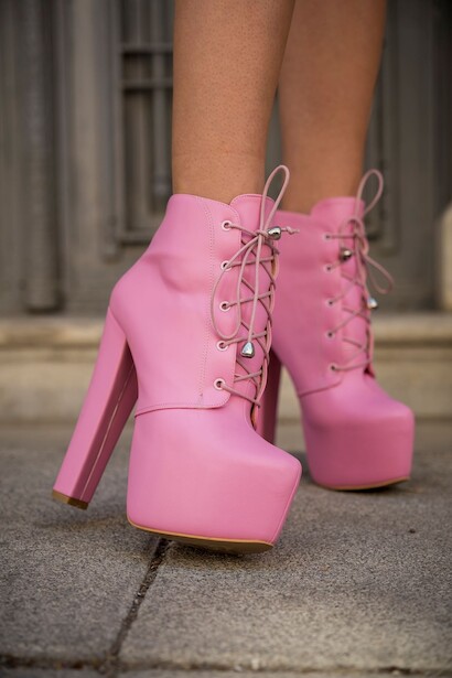 Kadın Yüksek Topuk Bağcıklı Bot Leander 