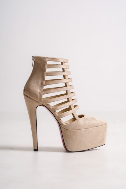 Kadın Platform Özel Tasarım Topuklu Platform Kadın Ayakkabı Comfort  Ten 4