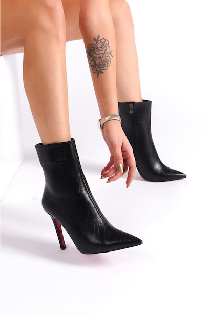 Kadın Sivri Burun Topuklu Bot Togi 