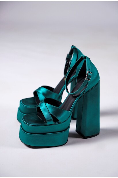 Kadın Çapraz Bant Çift Platform Tasarım Ayakkabı Luxury 