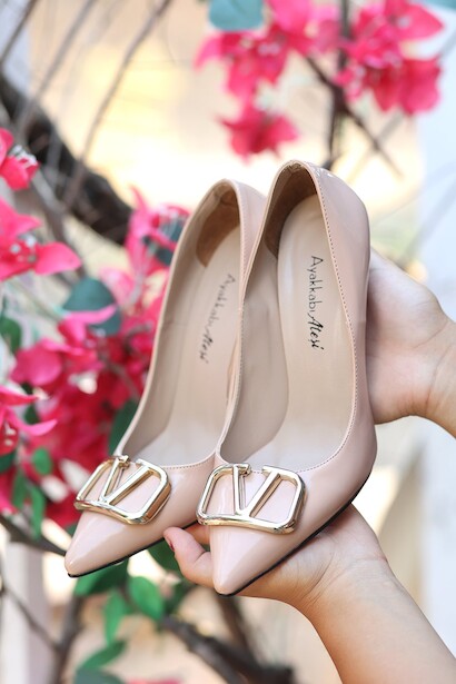 Kadın V Toka Detay İnce Topuklu Stiletto Siesa