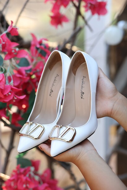 Kadın V Toka Detay İnce Topuklu Stiletto Siesa 