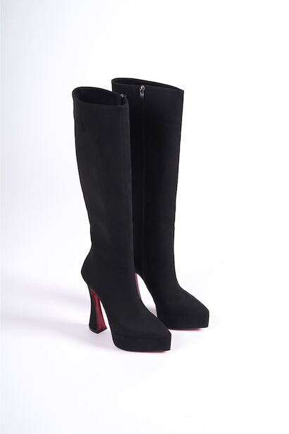 Kadın Sivri Burun Platform Çizme Violet 