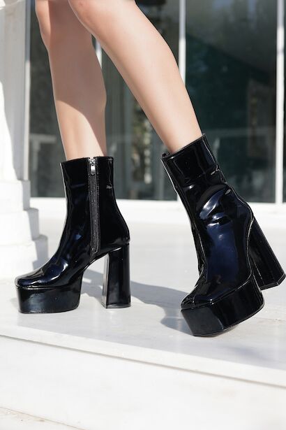 Kadın Kalın Topuk Yüksek Bot Getz 