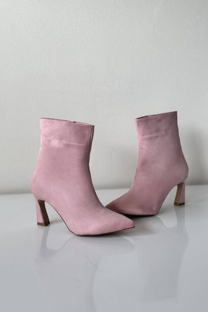 Gülkurusu Süet Topuklu Bot 