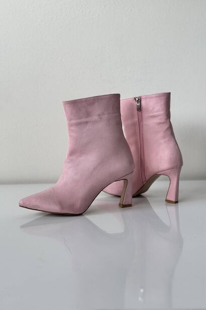 Gülkurusu Süet Topuklu Bot  Gül Kurusu 2