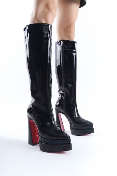 Kadın Çift Platform Yüksek Topuklu Çizme Jolly 