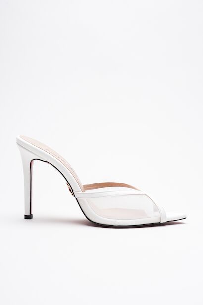 Kadın Burun Açık Fileli Topuklu Terlik Yekta 