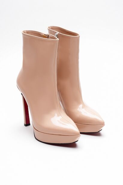 Kadın Platform Topuklu Bot Pilera  Nude Rugan