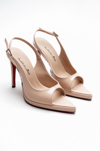 Kadın Arka Açık Sivri Burun İnce Topuklu Platform Ayakkabı Hari 