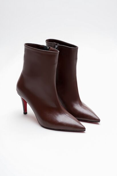 Kadın Kısa Topuklu Sivri Burun Bot Deco 