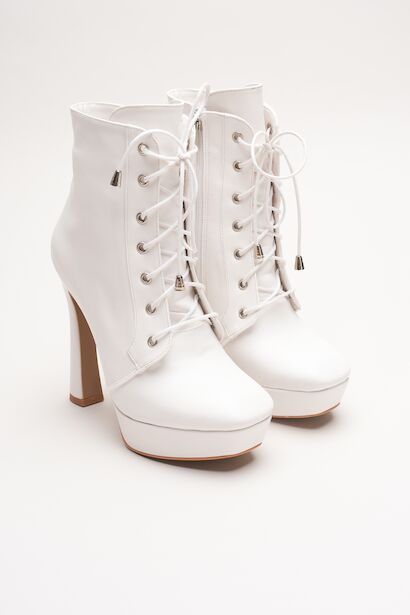 Kadın Yüksek Topuk Bağcıklı Bot Viole 