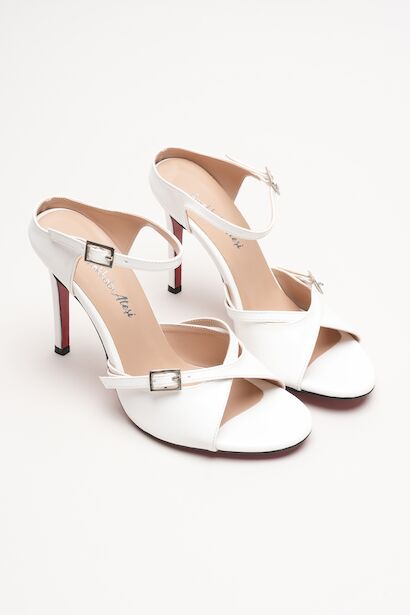 Kadın Çift Bantlı Tasarım Topuklu Ayakkabı Liona 