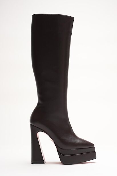 Kadın Çift Platform Sivri Burun Yüksek Topuklu Çizme Cozei 