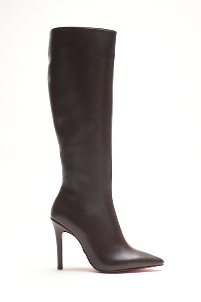 Kadın Sivri Burun Yüksek Topuklu Diz Altı Çizme Limbo 