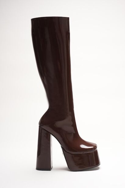 Kadın Diz Altı Yüksek Topuk Platform Çizme Juvily 