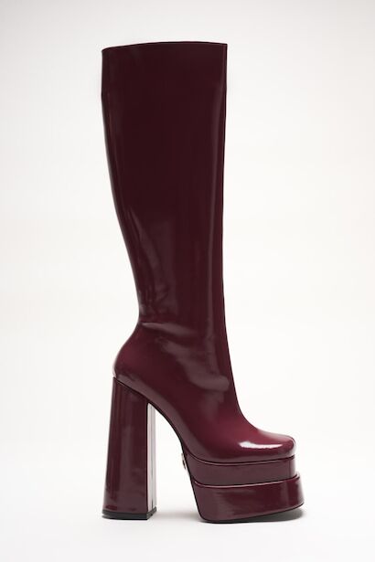 Kadın Çift Platform Kalın Topuk Çizme Penny 