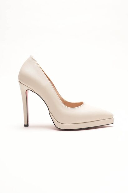 Kadın Platformlu İnce Topuklu Ayakkabı Nicola  Bej