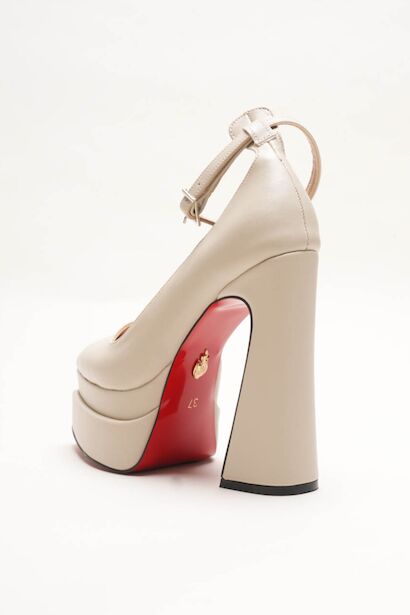 Çift Platform Özel Tasarım Kadın Ayakkabı Rigels  Bej 6