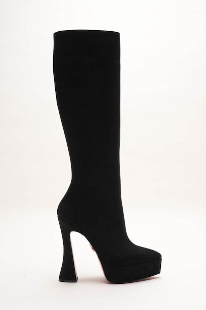 Kadın Sivri Burun Platform Çizme Violet 