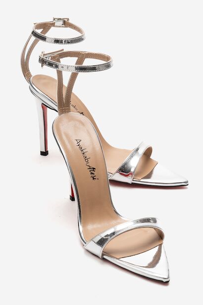 Tek Bantlı Sivri Burun Topuklu Sandalet - Abiye Ayakkabı Sanny 