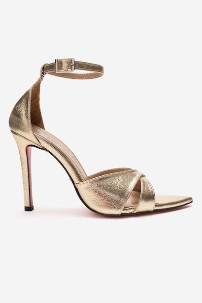 Kadın Çapraz Bantlı Bilekten Bağlamalı Stiletto Topuklu Ayakkabı Sorie 