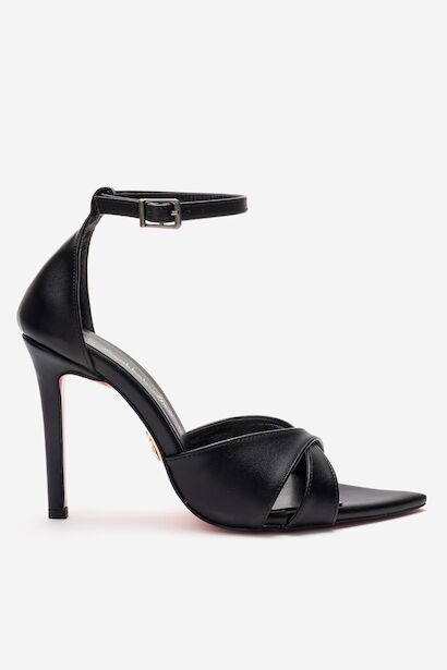 Kadın Çapraz Bantlı Bilekten Bağlamalı Stiletto Topuklu Ayakkabı Sorie 